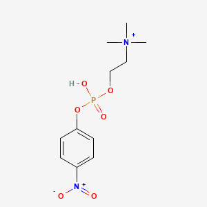 molecular formula C11H18N2O6P+ B1213768 p-Nitrophenylphosphocholine 