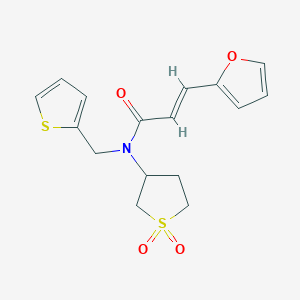 (2E)-N-(1,1-dioxidotetrahydrothiophen-3-yl)-3-(furan-2-yl)-N-(thiophen-2-ylmethyl)prop-2-enamide