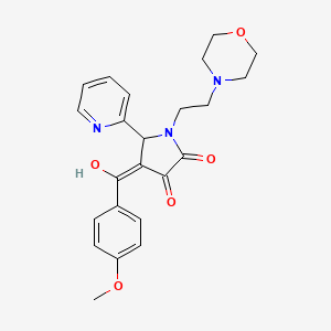 (4E)-4-[hydroxy(4-methoxyphenyl)methylidene]-1-[2-(morpholin-4-yl)ethyl]-5-(pyridin-2-yl)pyrrolidine-2,3-dione