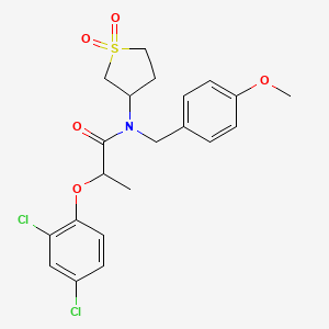 2-(2,4-dichlorophenoxy)-N-(1,1-dioxidotetrahydrothiophen-3-yl)-N-(4-methoxybenzyl)propanamide