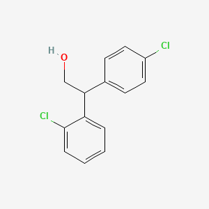 molecular formula C14H12Cl2O B1213780 2-Chloro-beta-(4-chlorophenyl)phenethyl alcohol CAS No. 92291-62-8