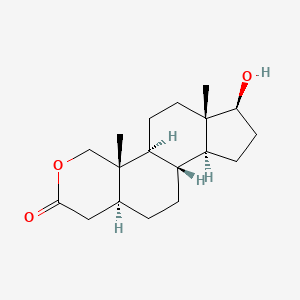 molecular formula C18H28O3 B1213782 17beta-Hydroxy-2-oxa-5alpha-androstan-3-one CAS No. 794-12-7