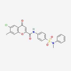 6-chloro-7-methyl-N-{4-[methyl(phenyl)sulfamoyl]phenyl}-4-oxo-4H-chromene-2-carboxamide