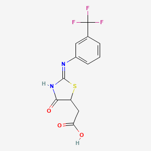 [(2E)-4-hydroxy-2-{[3-(trifluoromethyl)phenyl]imino}-2,5-dihydro-1,3-thiazol-5-yl]acetic acid