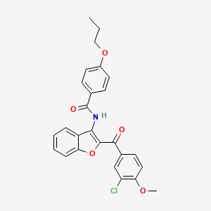 N-{2-[(3-chloro-4-methoxyphenyl)carbonyl]-1-benzofuran-3-yl}-4-propoxybenzamide