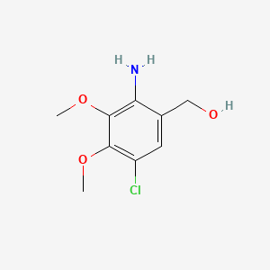molecular formula C9H12ClNO3 B1213793 (2-Amino-5-chloro-3,4-dimethoxyphenyl)methanol CAS No. 72000-60-3