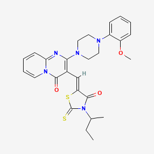 3-{(Z)-[3-(butan-2-yl)-4-oxo-2-thioxo-1,3-thiazolidin-5-ylidene]methyl}-2-[4-(2-methoxyphenyl)piperazin-1-yl]-4H-pyrido[1,2-a]pyrimidin-4-one