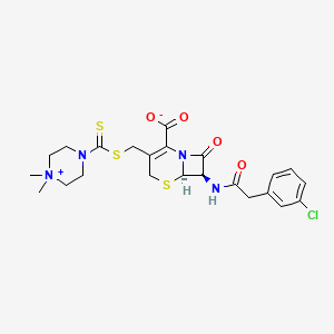 molecular formula C23H27ClN4O4S3 B1213796 Cephachlomezine CAS No. 22561-27-9
