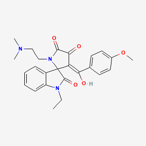 1'-[2-(dimethylamino)ethyl]-1-ethyl-4'-hydroxy-3'-[(4-methoxyphenyl)carbonyl]spiro[indole-3,2'-pyrrole]-2,5'(1H,1'H)-dione