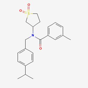 N-(1,1-dioxidotetrahydrothiophen-3-yl)-3-methyl-N-[4-(propan-2-yl)benzyl]benzamide