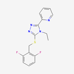 3-[(2,6-Difluorophenyl)methylthio]-4-ethyl-5-(2-pyridyl)-1,2,4-triazole