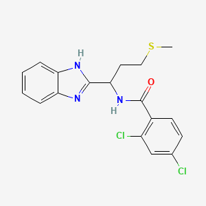 N-[1-(1H-benzimidazol-2-yl)-3-(methylsulfanyl)propyl]-2,4-dichlorobenzamide