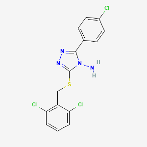 3-[(2,6-Dichlorophenyl)methylthio]-5-(4-chlorophenyl)-1,2,4-triazole-4-ylamine