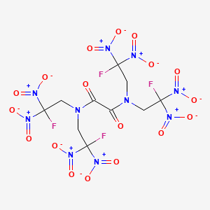 molecular formula C10H8F4N10O18 B1213809 N,N,N',N'-Tetrakis(2-fluoro-2,2-dinitroethyl)oxamide CAS No. 80036-97-1