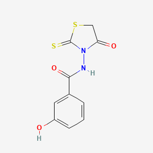 3-hydroxy-N-(4-oxo-2-thioxo-1,3-thiazolidin-3-yl)benzamide