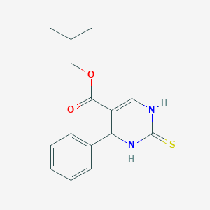 molecular formula C16H20N2O2S B12138162 2-Methylpropyl 6-methyl-4-phenyl-2-thioxo-1,2,3,4-tetrahydropyrimidine-5-carboxylate 