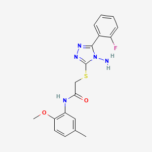 2-{[4-amino-5-(2-fluorophenyl)-4H-1,2,4-triazol-3-yl]sulfanyl}-N-(2-methoxy-5-methylphenyl)acetamide