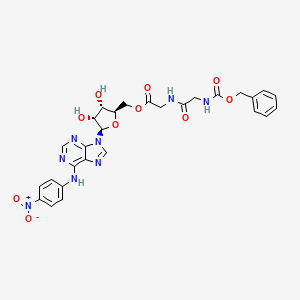 molecular formula C28H28N8O10 B1213821 Adenosine 5'-(alpha-thio)diphospho-5'-ribofuranosylnicotinamide CAS No. 90024-63-8
