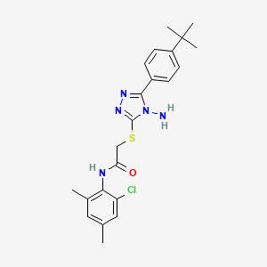 2-{[4-amino-5-(4-tert-butylphenyl)-4H-1,2,4-triazol-3-yl]sulfanyl}-N-(2-chloro-4,6-dimethylphenyl)acetamide