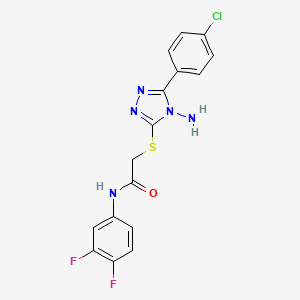 2-[4-amino-5-(4-chlorophenyl)(1,2,4-triazol-3-ylthio)]-N-(3,4-difluorophenyl)a cetamide