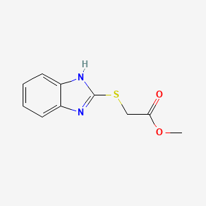 molecular formula C10H10N2O2S B1213827 2-(1H-benzimidazol-2-ylthio)acetic acid methyl ester CAS No. 67497-51-2