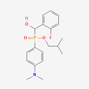 molecular formula C19H25FNO3P B1213830 [[4-(Dimethylamino)phenyl]-(2-methylpropoxy)phosphoryl]-(2-fluorophenyl)methanol 