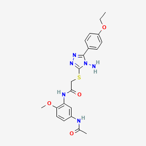 N-[5-(acetylamino)-2-methoxyphenyl]-2-{[4-amino-5-(4-ethoxyphenyl)-4H-1,2,4-triazol-3-yl]sulfanyl}acetamide