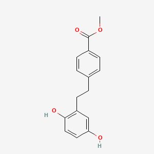 molecular formula C16H16O4 B1213841 Methyl 4-(2-(2,5-dihydroxyphenyl)ethyl)benzoate 