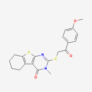 2-{[2-(4-methoxyphenyl)-2-oxoethyl]sulfanyl}-3-methyl-5,6,7,8-tetrahydro[1]benzothieno[2,3-d]pyrimidin-4(3H)-one