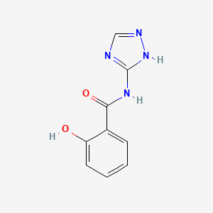 molecular formula C9H8N4O2 B1213844 Salicyloylaminotriazole CAS No. 36411-52-6