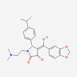 4-(1,3-benzodioxol-5-ylcarbonyl)-1-[2-(dimethylamino)ethyl]-3-hydroxy-5-[4-(propan-2-yl)phenyl]-1,5-dihydro-2H-pyrrol-2-one