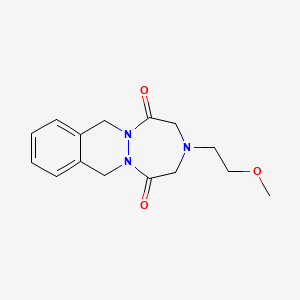 molecular formula C15H19N3O3 B1213850 3,4,7,12-Tetrahydro-3-(2-methoxyethyl)-1H-(1,2,5)triazepino(1,2-b)phthalazine-1,5(2H)-dione CAS No. 81215-72-7