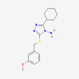 5-Cyclohexyl-3-[(3-methoxyphenyl)methylthio]-1,2,4-triazole-4-ylamine