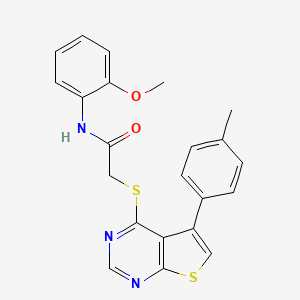 N-(2-methoxyphenyl)-2-{[5-(4-methylphenyl)thieno[2,3-d]pyrimidin-4-yl]sulfanyl}acetamide