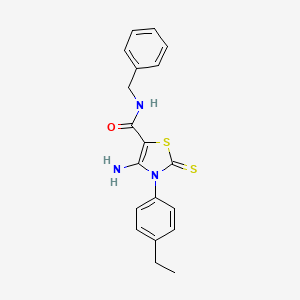 4-amino-N-benzyl-3-(4-ethylphenyl)-2-thioxo-2,3-dihydro-1,3-thiazole-5-carboxamide