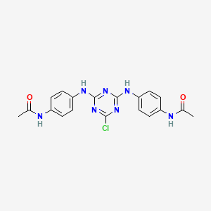 N,N'-[(6-Chloro-1,3,5-triazine-2,4-diyl)bis(azanediyl-4,1-phenylene)]diacetamide