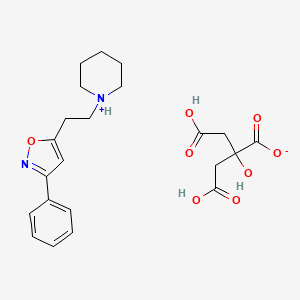 B1213868 3-Phenyl-5-(2-piperidinoethyl)isoxazole citrate CAS No. 912-12-9