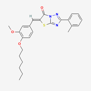 (5Z)-5-[4-(hexyloxy)-3-methoxybenzylidene]-2-(2-methylphenyl)[1,3]thiazolo[3,2-b][1,2,4]triazol-6(5H)-one