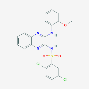 2,5-dichloro-N-{3-[(2-methoxyphenyl)amino]quinoxalin-2-yl}benzenesulfonamide