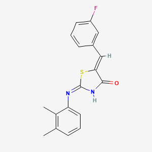 molecular formula C18H15FN2OS B12138784 (5Z)-2-[(2,3-dimethylphenyl)amino]-5-(3-fluorobenzylidene)-1,3-thiazol-4(5H)-one 