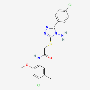 2-[4-amino-5-(4-chlorophenyl)(1,2,4-triazol-3-ylthio)]-N-(4-chloro-2-methoxy-5-methylphenyl)acetamide