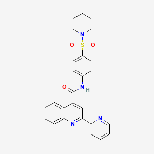 N-[4-(piperidine-1-sulfonyl)phenyl]-2-(pyridin-2-yl)quinoline-4-carboxamide