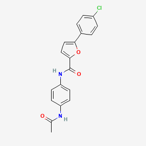 N-(4-acetamidophenyl)-5-(4-chlorophenyl)furan-2-carboxamide