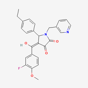 5-(4-ethylphenyl)-4-[(3-fluoro-4-methoxyphenyl)carbonyl]-3-hydroxy-1-(pyridin-3-ylmethyl)-1,5-dihydro-2H-pyrrol-2-one