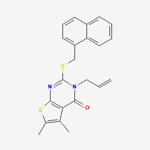 5,6-dimethyl-2-[(naphthalen-1-ylmethyl)sulfanyl]-3-(prop-2-en-1-yl)thieno[2,3-d]pyrimidin-4(3H)-one