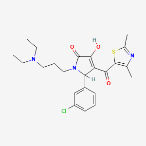 5-(3-chlorophenyl)-1-[3-(diethylamino)propyl]-4-[(2,4-dimethyl-1,3-thiazol-5-yl)carbonyl]-3-hydroxy-1,5-dihydro-2H-pyrrol-2-one