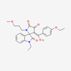 3'-[(4-ethoxyphenyl)carbonyl]-1-ethyl-4'-hydroxy-1'-(3-methoxypropyl)spiro[indole-3,2'-pyrrole]-2,5'(1H,1'H)-dione