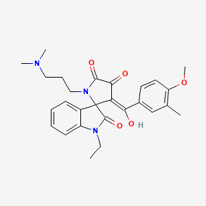 1'-[3-(dimethylamino)propyl]-1-ethyl-4'-hydroxy-3'-[(4-methoxy-3-methylphenyl)carbonyl]spiro[indole-3,2'-pyrrole]-2,5'(1H,1'H)-dione