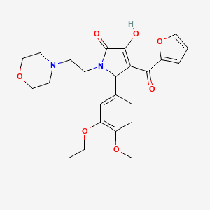 5-(3,4-Diethoxyphenyl)-4-(2-furylcarbonyl)-3-hydroxy-1-(2-morpholin-4-ylethyl)-3-pyrrolin-2-one