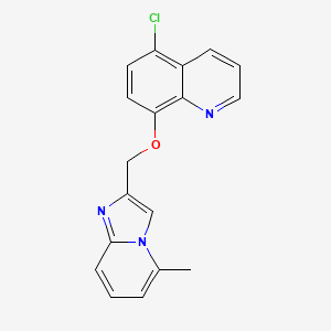 molecular formula C18H14ClN3O B12139174 5-Chloro-8-[(5-methylimidazo[1,2-a]pyridin-2-yl)methoxy]quinoline 